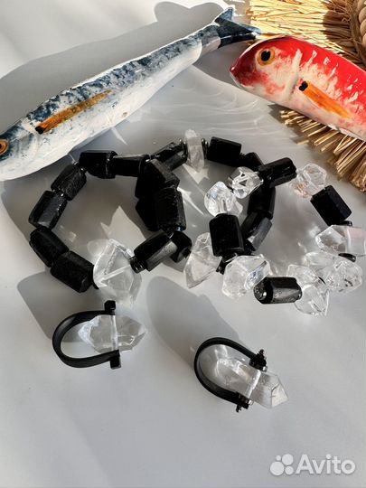 Браслет из черного турмалина женский