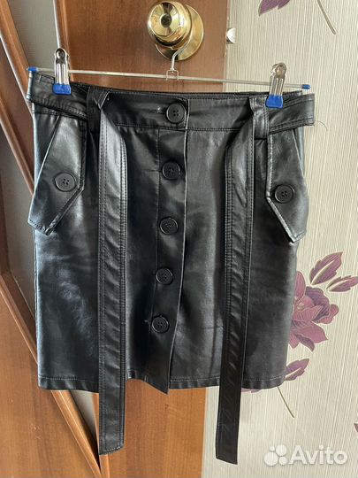 Кожаная юбка