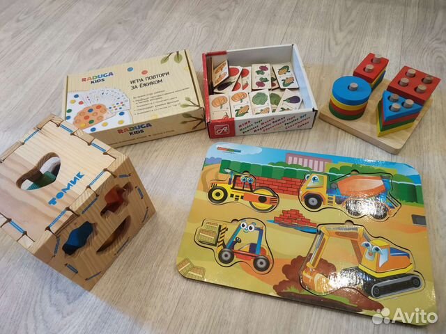 Деревянные развивающие игрушки пакетом