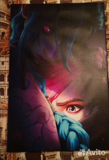 Картина по номерам готовая. джинкс, вай. аркейн