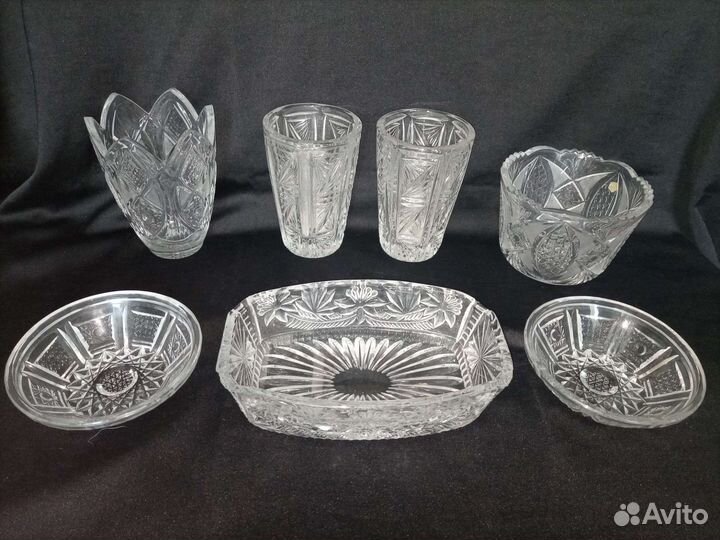 Хрусталь. Ваза, конфетница