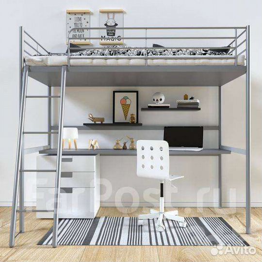 Кровать чердак IKEA свэрта