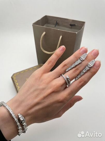 Серьги Булгари змея