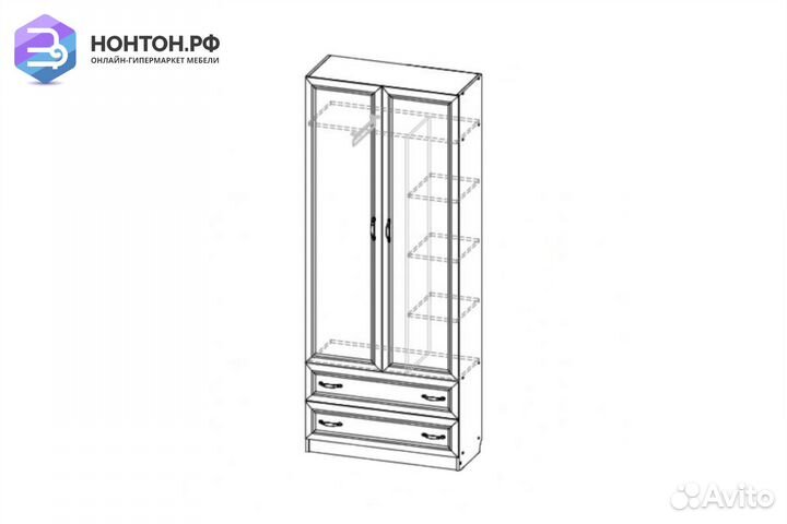 Шкаф 2-х створчатый Вега NEW Boy