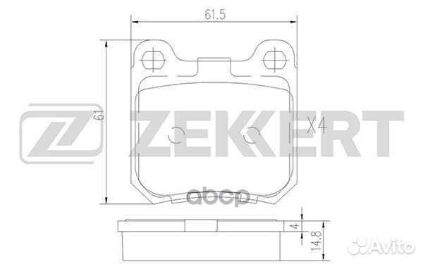 Колодки торм. диск. задн. Opel Omega A 86- Sen