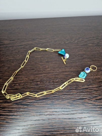 Цепь на шею с камнями mango