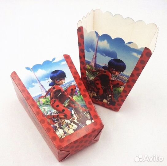 Коробочки для попкорна Леди Баг