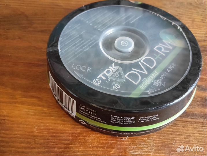 Диски TDK DVD+RW туба 10 штук