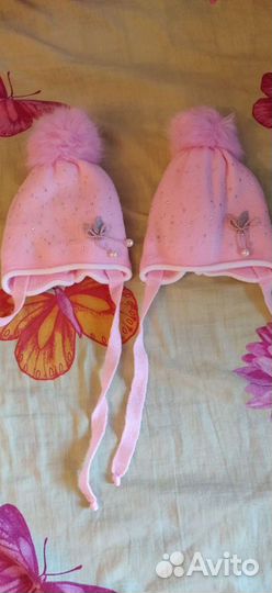 Шапка зимняя для девочки 52 54