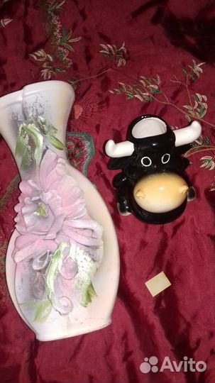 Ваза, статуэтки, валенок