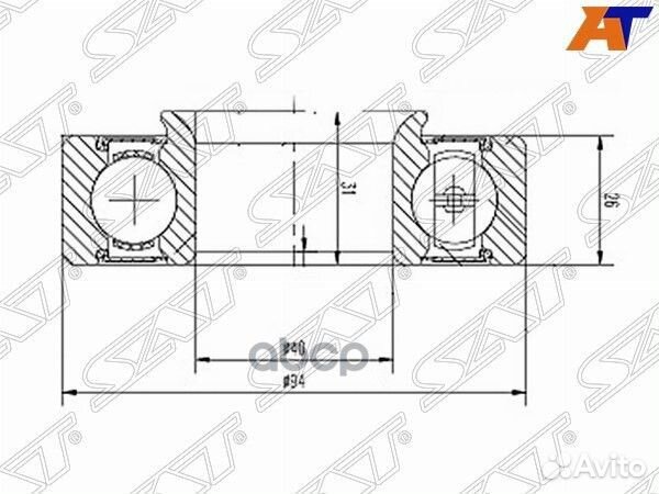 Подшипник зад полуоси toyota hiace/regiusace 99