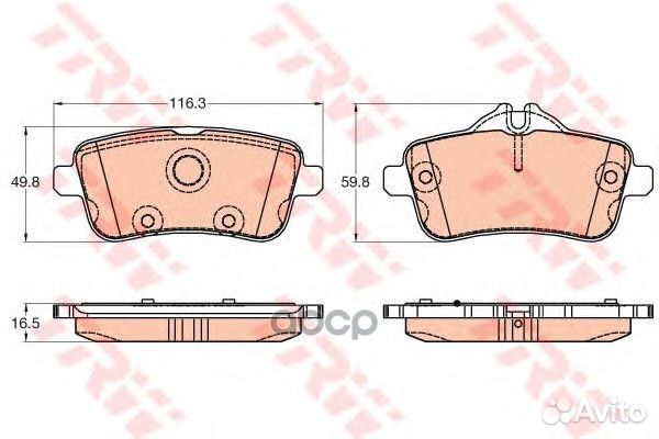 GDB1947 колодки дисковые задние MB W166 ML250