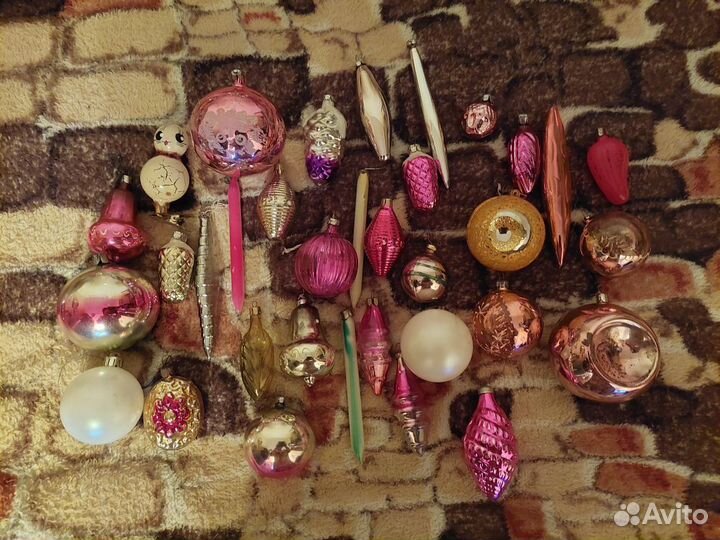 Елочные игрушки и Дед Мороз СССР