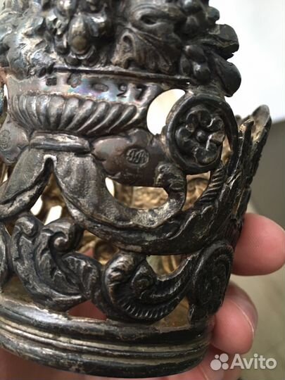 Антикварный Серебряный подстаканник