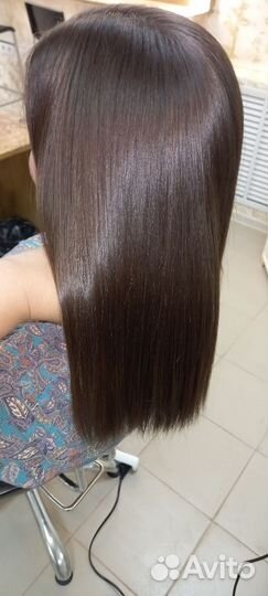 Кератиновое выпрямление волос