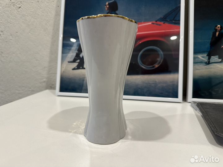 Фарфоровая ваза, карандашница 50 лет СССР Агитация