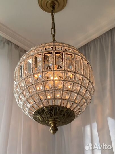 Люстра потолочная бу хрустальная