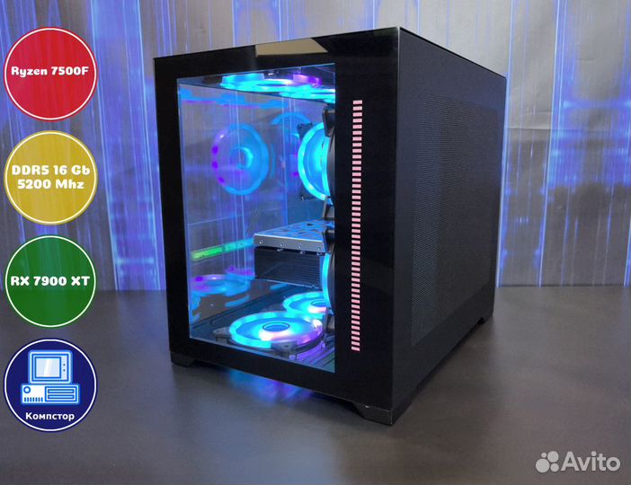 Собранный компьютер AMD7500F-RX7900XT-16DDR5-NKW4261