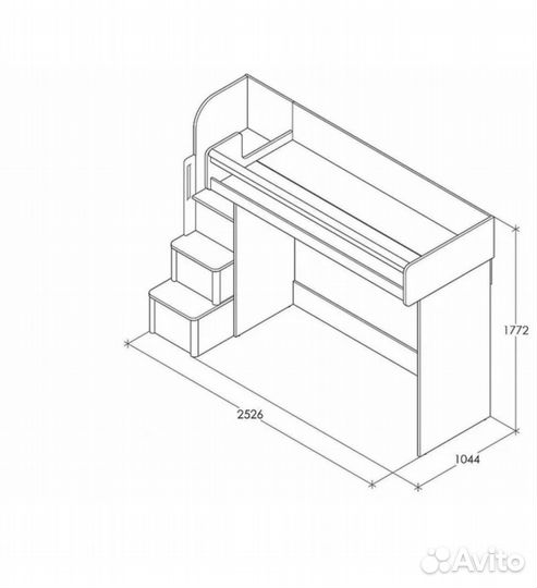 Кровать чердак Кембридж