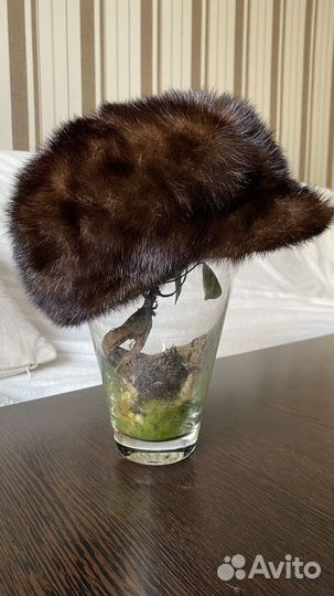 Норковый берет (шапка) женский