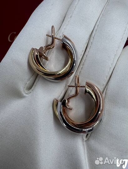 Серьги Cartier trinit