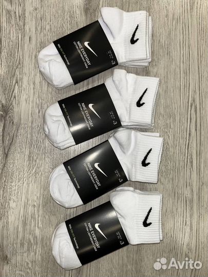 Носки nike everyday белые 3 пары