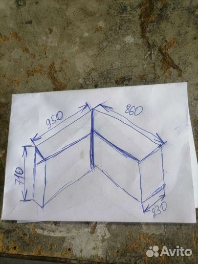 Полка настенная угловая