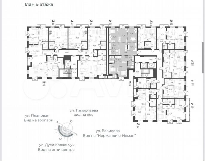 4-к. квартира, 129,4 м², 9/16 эт.