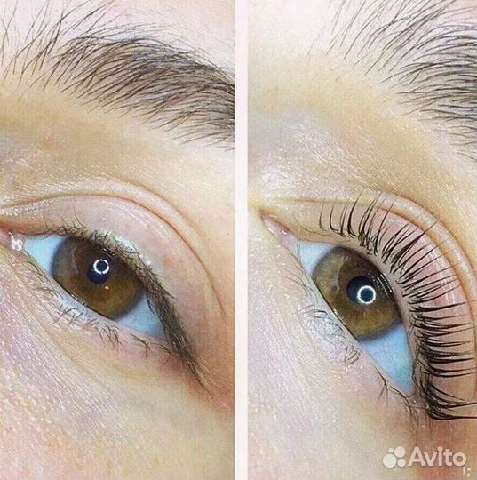 Ламинирование ресниц.Коррекция бровей