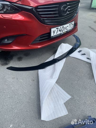 Сплиттер под клыки Mazda 6 gj 2013-2018