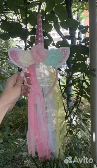 Ободок единорожка новый