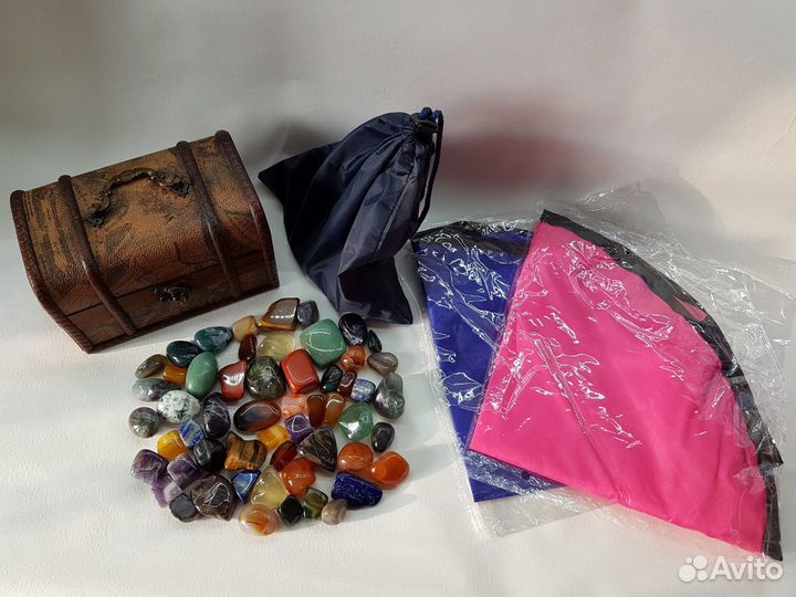 Новый набор натурал. самоцветов для развития детей