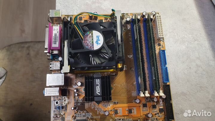 Материнская плата asus P4P800-X с cpu, ram, gpu