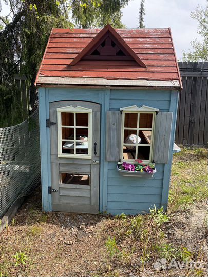 Детский деревянный домик для дачи