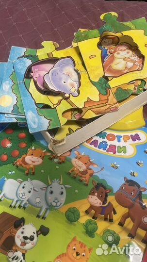 Пазл, азбука, цыфры на магнитиках