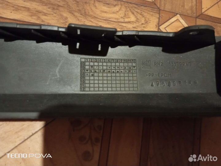 Накладка на решетку бампера Opel corsa