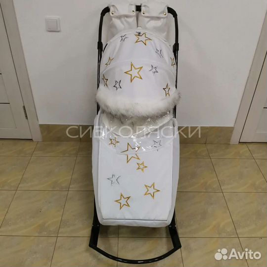 Коляска санки Pikate limited edition NEW White