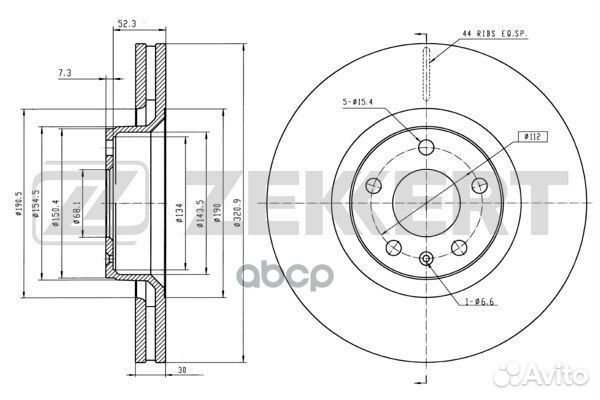 Диск торм. перед. Audi A6 III 04- A6 III 04