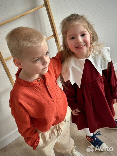 Муслиновый костюм для мальчика 92-128