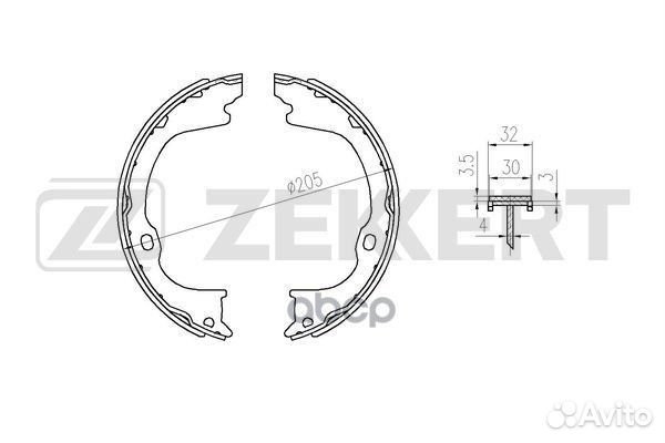Колодки торм. бараб. задн. Jeep Grand Cherokee