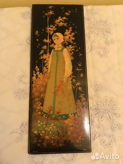 Картина Палех «Осень» 1976 год СССР