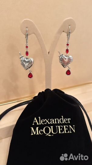 Alexander mcqueen серьги винтаж премиум