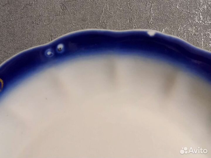 Тарелки кобальтовые с позолотой СССР