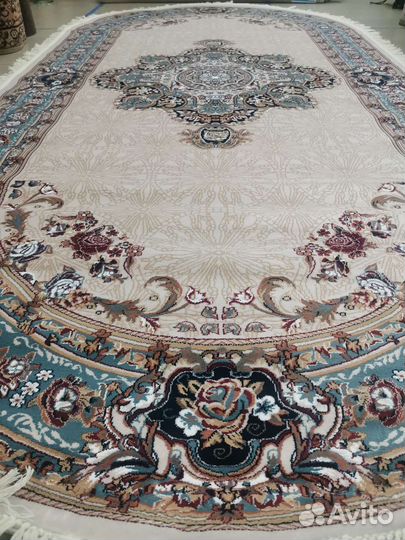 Ковёр овал голубой 2х4 в магазине 