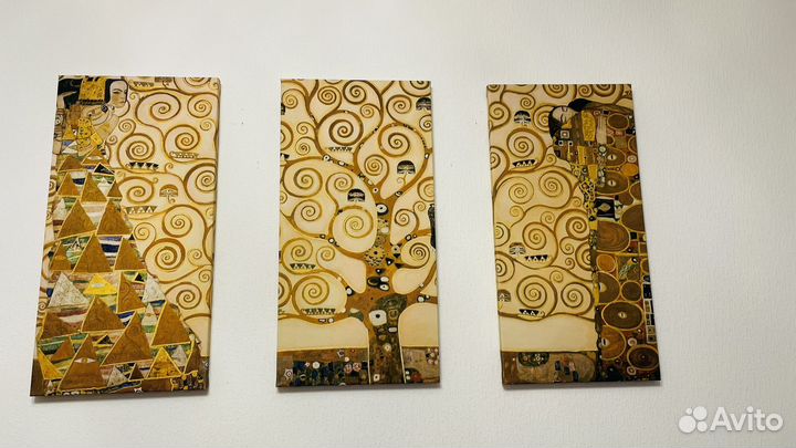 Картина триптих Густав Климт Дерево жизни