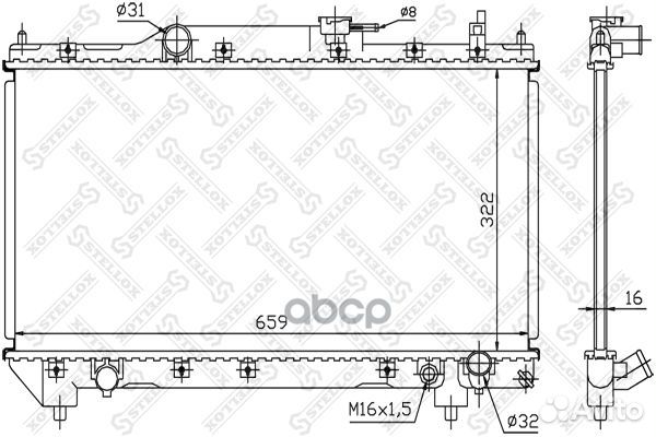Радиатор Toyota Avensis 2.0i 16V 98-00 1025113S