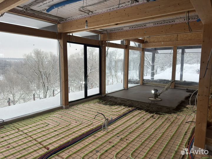 Полусухая стяжка пола / машинная стяжка