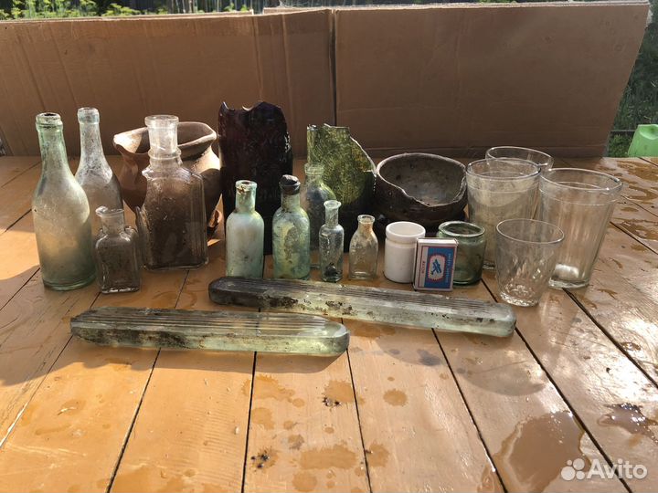 Старинные пузырьки, флакончики, бутылочки