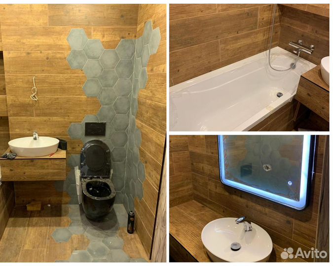 Отделочные работы, облицовка стен, ремонт ванн