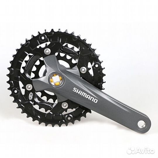 Система Shimano FC-М391, 44/32/22T, 170мм, серая